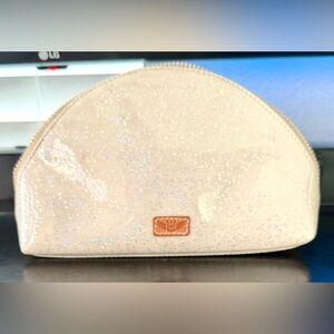 ✨ Consuela Medium Makeup / Cosmetic Bag – Iridescent Cream ✨